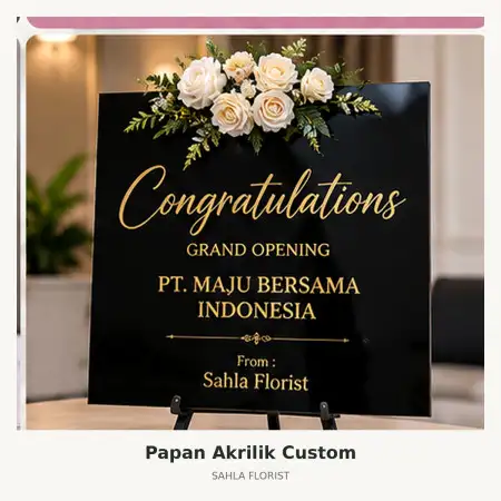 Papan Bunga Akrilik Bengkayang